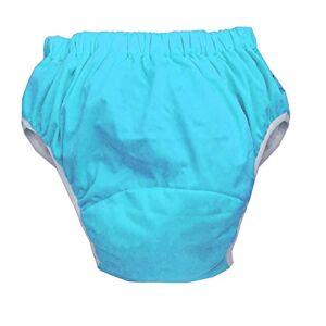 Adult Incontinence Pants Washable Cloth Diaper Cover Diaper Waterproof Reusable Underwear 0621 (Color : Blue)
