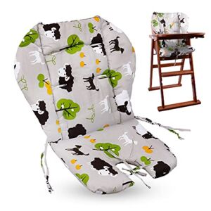 High Chair Pad,high Chair Cover/seat Cushion, Light and Breathable, Soft and Comfortable, Cute Pattern, Suitable for Most High Chairs, Baby Dining Chairs (Grey Sheep Pattern)