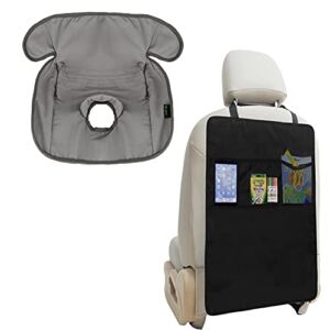 Lebogner Child Car Seat Saver Waterproof Liner & Kick Mat Auto Seat Back Protectors + 3 Organizer Pockets