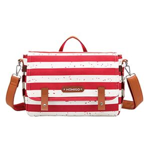 Baby Diaper Stroller Bag – Diaper Caddy Tote Baby Stroller Bag Nursery Storage Bin for Diapers, Wipes & Toys Diaper Bag With Stroller Hooks, Classic Stripes (Red)