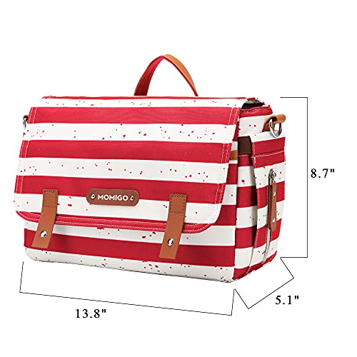 Baby Diaper Stroller Bag – Diaper Caddy Tote Baby Stroller Bag Nursery Storage Bin for Diapers, Wipes & Toys Diaper Bag With Stroller Hooks, Classic Stripes (Red) | The Storepaperoomates Retail Market - Fast Affordable Shopping