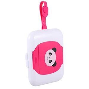DOITOOL 1Pc Travel Wipe Dispenser Portable Wet Wipe Dispenser Container Wipes Container Wipe Holder Wipes Carrying Case for Travel (Pink)