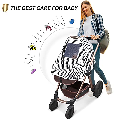 Baby Nursing Cover & Nursing Poncho – Multi Use Cover for Baby Car Seat Canopy, Shopping Cart Cover, Stroller Cover, 360° Full Privacy Breastfeeding Coverage, Baby Shower Gifts for Boy&Girl | The Storepaperoomates Retail Market - Fast Affordable Shopping