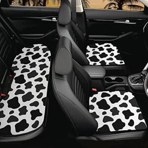 BIGCARJOB Cute Cow Printed Car Seat Cushion Pad,Dirtyproof Rear Bench Cover Bottom Seat Mats Fit Most for Car Seat, Office Chair, Wheelchair-Set of 3 Pack Cars Front Seat Cover Vehicle Seat Chair Pads