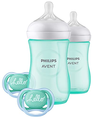 Philips AVENT Natural Baby Bottle with Natural Response Nipple, Teal Baby Gift Set, SCD837/02 | The Storepaperoomates Retail Market - Fast Affordable Shopping