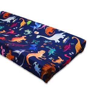Baby Changing Pad Cover, Ultra Soft Change Table Cover, Dinosaur Printed Cradle Sheet for Boys and Girls