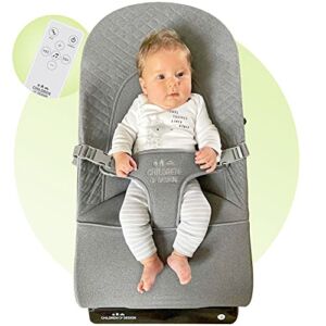 Children of Design Electric Baby Bouncer for Babies, Newborns and Infants, Portable Baby Swing and Rocker seat with Music and Natural Sway and Vibrations, Multiple Positions + Remote Control – Grey