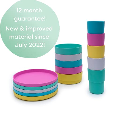 Bobo&Boo Plant-Based Colorful Kids Bowls – Dishwasher and Microwave Safe – Set of 3 – Melamine-Free and Bpa Free – Baby Bowls and Toddler Dish Sets For Boys and Girls – TROPICAL | The Storepaperoomates Retail Market - Fast Affordable Shopping