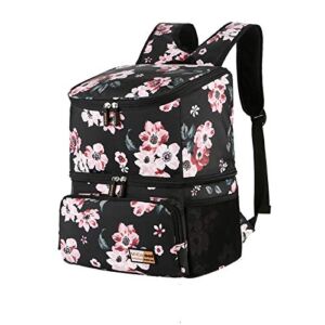 V-COOOL Breast Pump Backpack with Cooler Compartment Double Layer Pumping Bag for Working Moms（Violet）