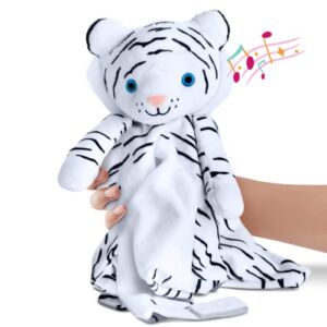 Baby Soother Lovey – White Noise and Lullaby – Helps Calm Child at Nap Time Routine – Infant Sleep Aid – Awesome Baby Gift – Portable Plush Toddler Snuggle Toy – Baby Blanket – Newborn Essential
