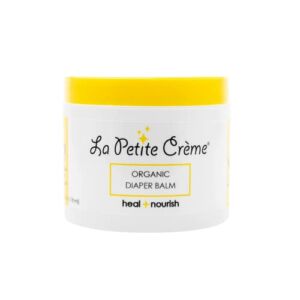 La Petite Creme French Organic Diaper Balm – Healing and Nourishing Diaper Cream – Gentle and Safe Baby Rash Balm with USDA Certified Organic Beeswax and Olive Oil – Baby Essentials for Newborn (4 oz)