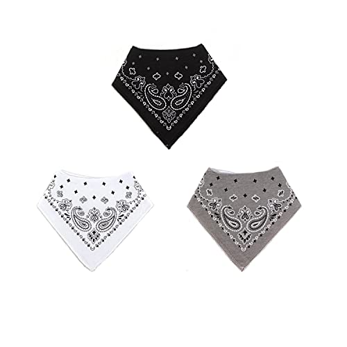 LNGLAT 3-Pack Baby Bandana Drool Bibs for Boys and Girls with Adjustable Snaps, Organic Cotton Soft and Absorbent Toddler Baby Paisley Pattern Bibs for Drooling and Teething | The Storepaperoomates Retail Market - Fast Affordable Shopping