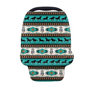 Dreaweet Southwest Native Navajo American Car Seat Covers for Boys Girls Baby Car Seat Cover Canopy and Nursing Cover Multi-Use Stretchy