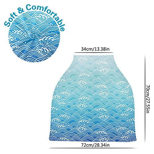 Nursing Cover Breastfeeding Scarf Ocean Wave – Baby Car Seat Covers, Infant Stroller Cover, Carseat Canopy(913h) | The Storepaperoomates Retail Market - Fast Affordable Shopping