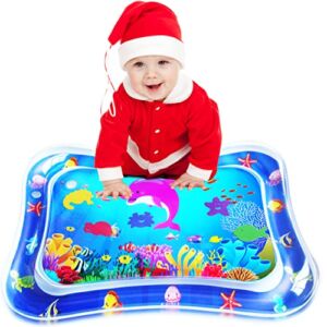 ZMLM Baby Tummy-Time Water Mat – Infant Water Play Mat Water Playmat Sensory Pad Baby Stuff for 3 6 9 12 Months Newborn Toddler Boys Girls Best Gift Fun Indoor Activity Item Game