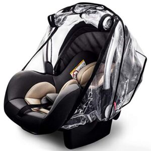 Car Seat Rain Cover,Food Grade EVA,Universal Car Seat Rain,Waterproof, Windproof Protection,Protect from Dust Snow,Rain Cover Features Quick-Access Zipper Door and Side Ventilation