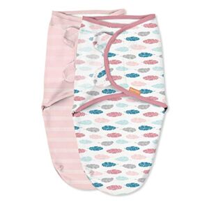 SwaddleMe Original Swaddle – Size Large, 3-6 Months, 2-Pack (Feather Stripe)