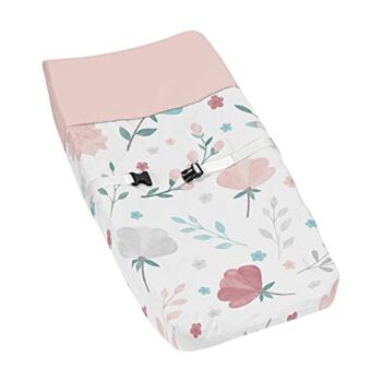 Sweet Jojo Designs Floral Rose Flowers Girl Baby Nursery Changing Pad Cover – Blush Pink Teal Turquoise Aqua Blue Grey Pop Flower Boho Shabby Chic Modern Colorful Watercolor Roses Leaf Daisy Tulip | The Storepaperoomates Retail Market - Fast Affordable Shopping