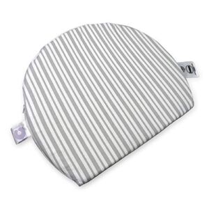 Boppy Pregnancy Wedge Pillow with Removable Jersey Pillow Cover | Gray Modern Stripe | Firm, Compact Support | Prenatal and Postnatal Positioning