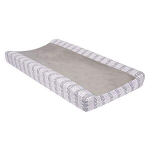 Lambs & Ivy Woodland Forest Gray Chevron Changing Pad Cover