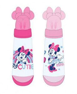 Cudlie Disney Minnie Mouse Baby Girl 2 Pack 9 Oz Infant Baby Bottles with Snap Closure