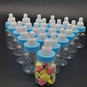 Jessica welcomes you Bottles with Removable Blue Tops for Baby Showers, Parties, and Favors (24 Blue)