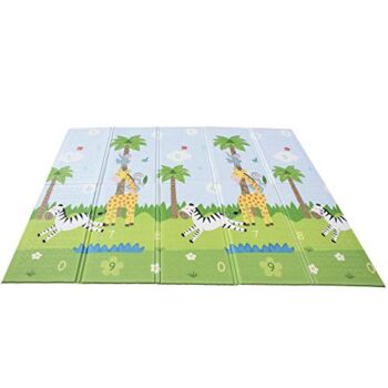 Teamson Kids Fantasy Fields – Safari Animal and Garden Insects Baby Crawling Play Mat -Blue/White | The Storepaperoomates Retail Market - Fast Affordable Shopping