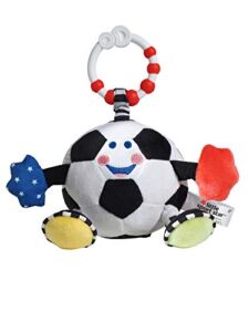 Baby Soccer | Clip-on-Toy-for-Soccer-Players | Suitable from Birth | On The Go or at Home | Baby Gift | Rattles and Crunches – A Sporty Sensory Toy from The Little Sport Star Collection