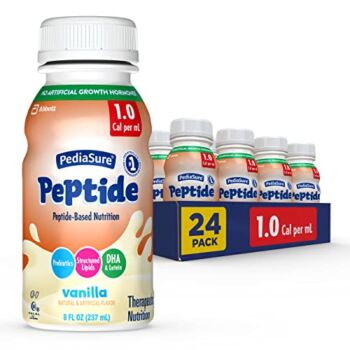 PediaSure Peptide 1.0 Cal, Complete, Balanced Nutrition for Kids with GI Conditions, Peptide-Based Formula, with 7g Protein and Prebiotics, for Oral or Tube Feeding, Vanilla, 8 Fl Oz (Pack of 24) | The Storepaperoomates Retail Market - Fast Affordable Shopping