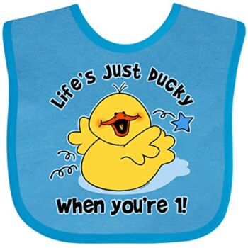 Inktastic Life’s Ducky 1st Birthday Baby Bib Turquoise 36a9 | The Storepaperoomates Retail Market - Fast Affordable Shopping