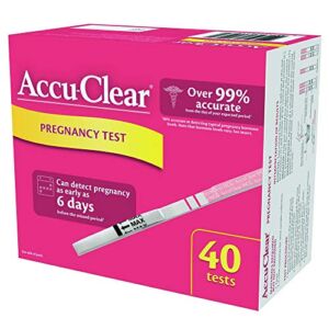 Accu-Clear Pregnancy Test Strips Over 99% Accurate HCG Tests, 40 Count