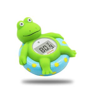 Doli Yearning Baby Bath Thermometer with Room Temperature| Fahrenheit and Celsius|Frog Lovely Shape|Kids’ Bathroom Safety Products| Bath Toys…
