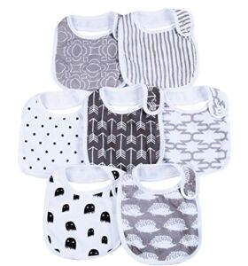 Gelisite 7 Pack Baby Cotton Absorbent Bibs for Drooling Teething