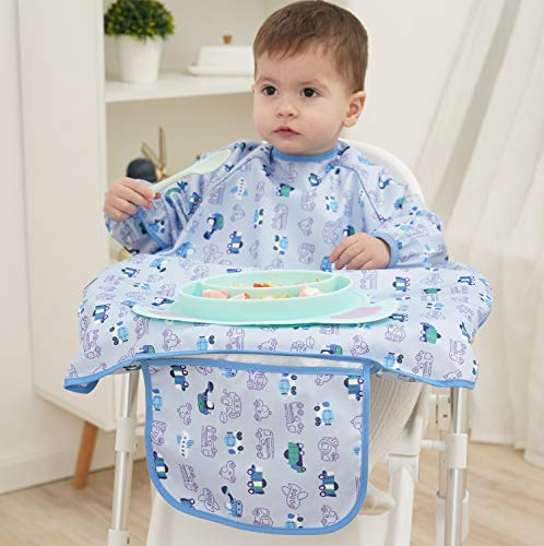 PandaEar Baby Weaning bib Feeding Coveralls Straps | Highchair Booster Seat| Boy Girl Toddler Kids (Neutral) | The Storepaperoomates Retail Market - Fast Affordable Shopping
