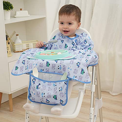 PandaEar Baby Weaning bib Feeding Coveralls Straps | Highchair Booster Seat| Boy Girl Toddler Kids (Neutral) | The Storepaperoomates Retail Market - Fast Affordable Shopping
