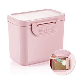 Portable Baby Formula Dispenser Container for Travel Outdoor Milky Bottle (Pink, Small (Inner Box Capacity 150g))