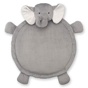 Lambs & Ivy Elephant Baby Play Mat with 3-Dimensional Head – Gray