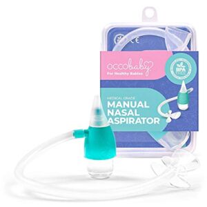 OCCObaby Manual Baby Nasal Aspirator – Nose Sucker for Toddlers and Newborns – Baby Congestion Relief – Aspirador Nasal para Bebes – Baby Nose Aspirator for Runny Nose Relief for Toddlers and Infants