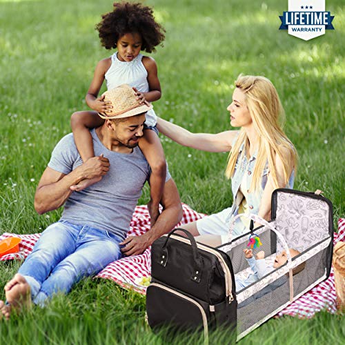 Buggybop Baby Diaper Bag Backpack with Changing Station, Diper Bag with Bassinet Bed Mat Pad Waterproof, Diaper Bags for Baby Bags for Boys Girl | The Storepaperoomates Retail Market - Fast Affordable Shopping
