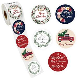 Christmas Stickers, Christmas Labels, Christmas Gift Stickers, Holiday Label, Gift Tag, Label Roll, Family Merry Christmas Stickers, Xmas Decorative Envelope Seals Stickers for Cards Gift Boxes