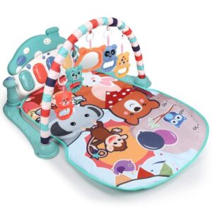 Baby Play Mat Activity Gym with Music and Lights, Baby Gym Activity Center with Colorful Baby Toys, Kick and Play Piano Musical Toys for 0 to 3 6 9 12 Months, Baby Shower, Christmas Gift