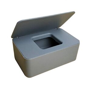 LINGNI Wipes Dispenser, Baby Diaper Wipes Case, Tissue Storage Box, Easy Open & Close Wet Wipe Container, Seal Design Prevent Moisture Loss (1 pc, Grey)
