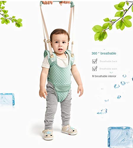 Baby Walking Harness – Handheld Kids Walker Helper – Toddler Infant Walker Harness Assistant Belt (Mint Blue Mesh) | The Storepaperoomates Retail Market - Fast Affordable Shopping