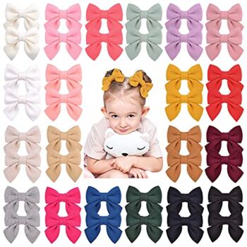 Choicbaby 40PCS/20Colors 2.8 Inches Baby Girls Hair Bows Clips Alligator Clips Felt Woolen Hair Barrettes Hair Accessories for Toddlers Infants Kids and Little Girls | The Storepaperoomates Retail Market - Fast Affordable Shopping