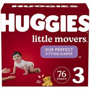 Baby Diapers Size 3, 76 Ct, Huggies Little Movers