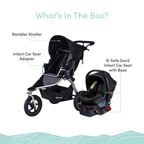 BOB Gear Rambler Travel System with B-Safe Gen2 Infant Car Seat Black | The Storepaperoomates Retail Market - Fast Affordable Shopping