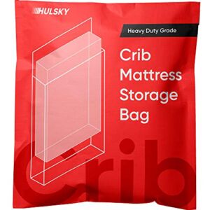 Hulsky Crib Mattress Storage Bag – 4 Mil Heavy Duty Crib Mattress Bag for Moving and Storage