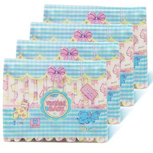 Littleforbig Adult Printed Diaper 40 Pieces (4 Packs) – Vintage Baby (Medium 28″-38″)