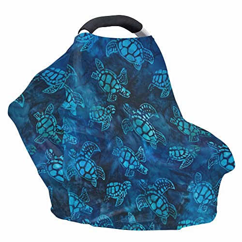 JOAIFO Underwater Sea Turtle Printing Nursing Cover Baby Stroller Carseat Canopy,Premium Elastic Car Seat Covers for Babies Kids,Blue Mother Breastfeeding Scarf | The Storepaperoomates Retail Market - Fast Affordable Shopping