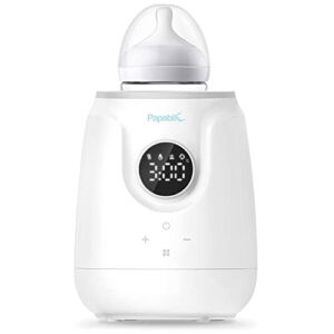 Papablic 5-in-1 Ultra-Fast Baby Bottle Warmer for Breastmilk with Digital Timer and Automatic Shut-Off